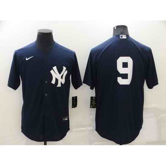 Men New York Yankees 9 Roger Maris Navy Cool Base Stitched jersey